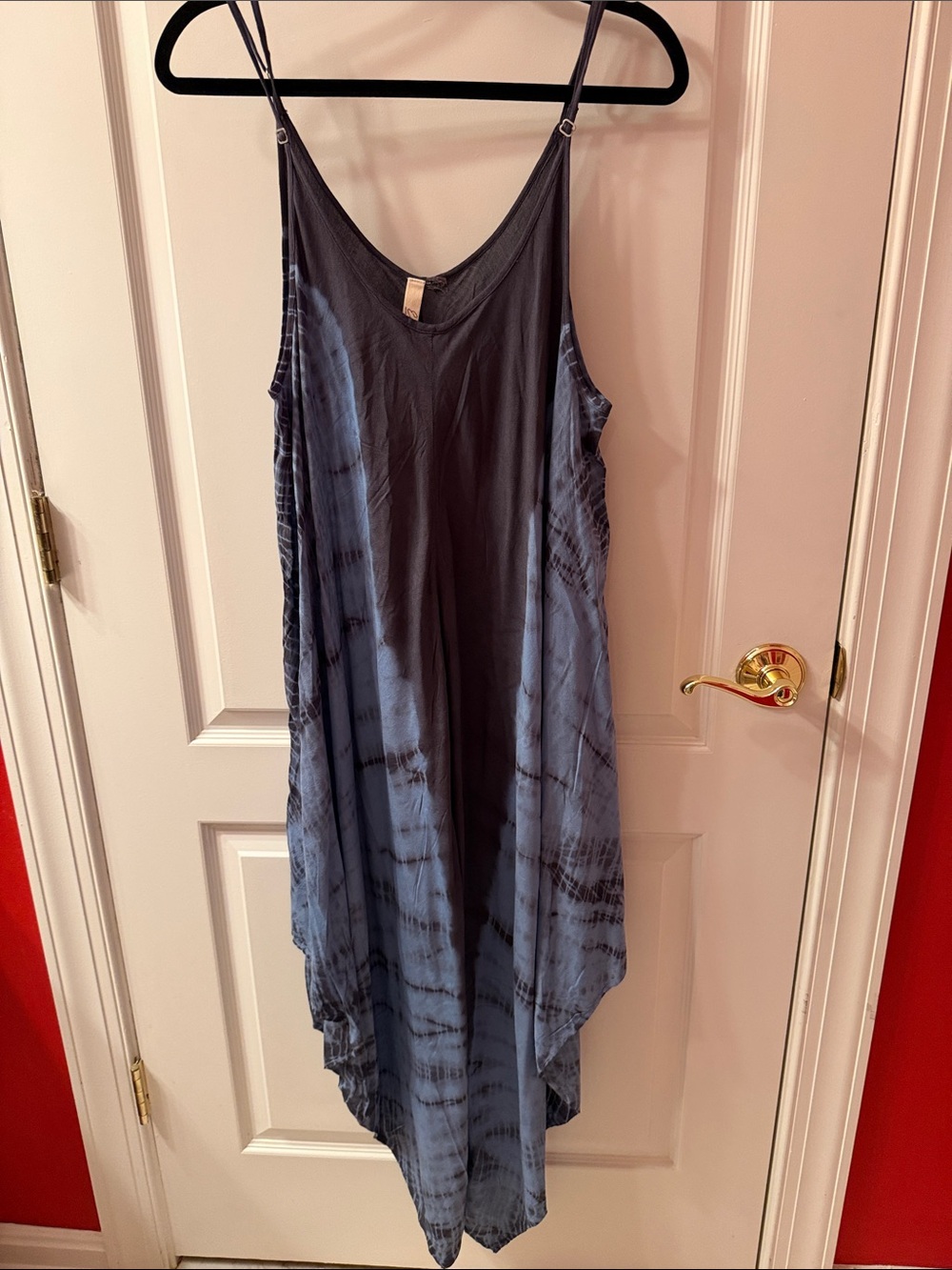 Elan Slate Blue V-Neck Tank Dress
